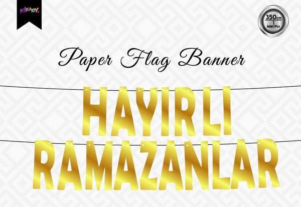 Hayırlı Ramazanlar Metalize Harf Banner - Image 1