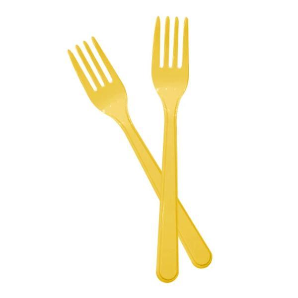 Sarı Plastik Çatal - Image 1
