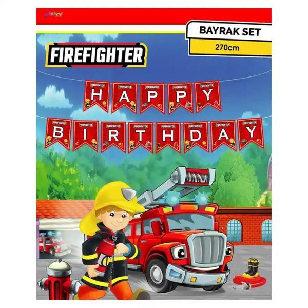 Firefigters Happy Birthday Harf Afiş - Image 1