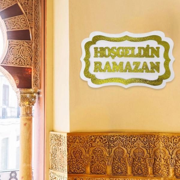 Hoşgeldin Ramazan Strafor Süs 30x47 cm - Image 1