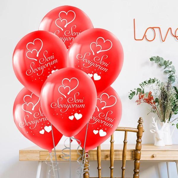 Seni Seviyorum Baskılı Balon 11" - Image 1