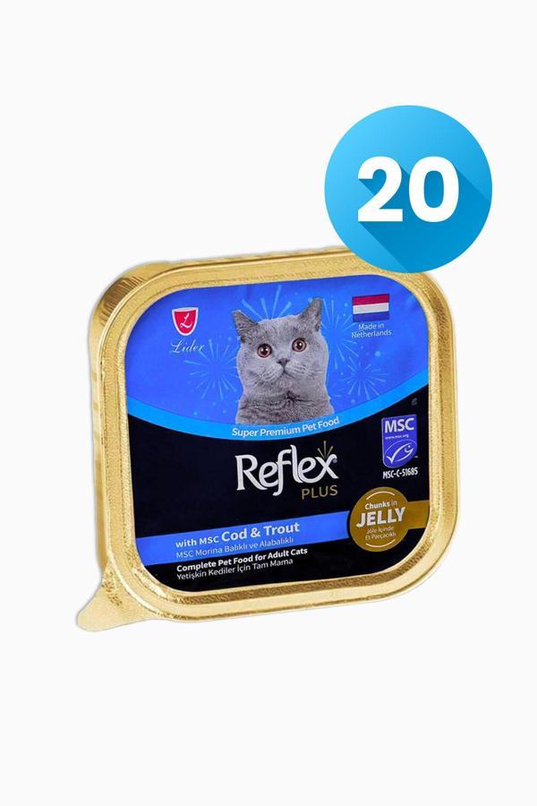 Plus Jöle İçinde Et Parçacıklı Balıklı Ve Alabalıklı Yetişkin Kedi Maması 85 Gr-20 - Image 1