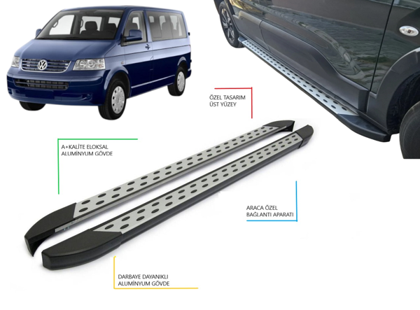 TRANSPORTER T5 KISA ŞASE NOKTALI YAN BASAMAK 2004-2015 - Image 1