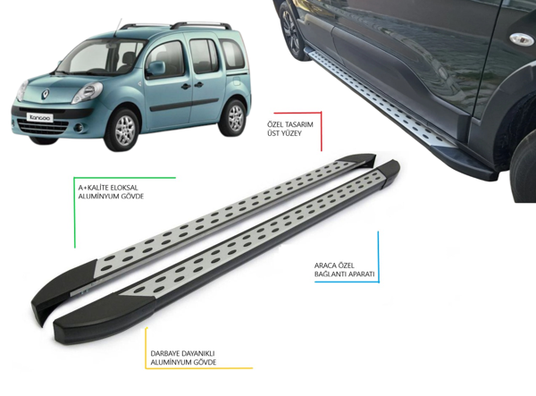 KANGOO KISA ŞASE NOKTALI YAN BASAMAK 2008 2009 2010 2011 2012 2013 2014 2015 2016 2017 2018 2019 2020  - Image 1