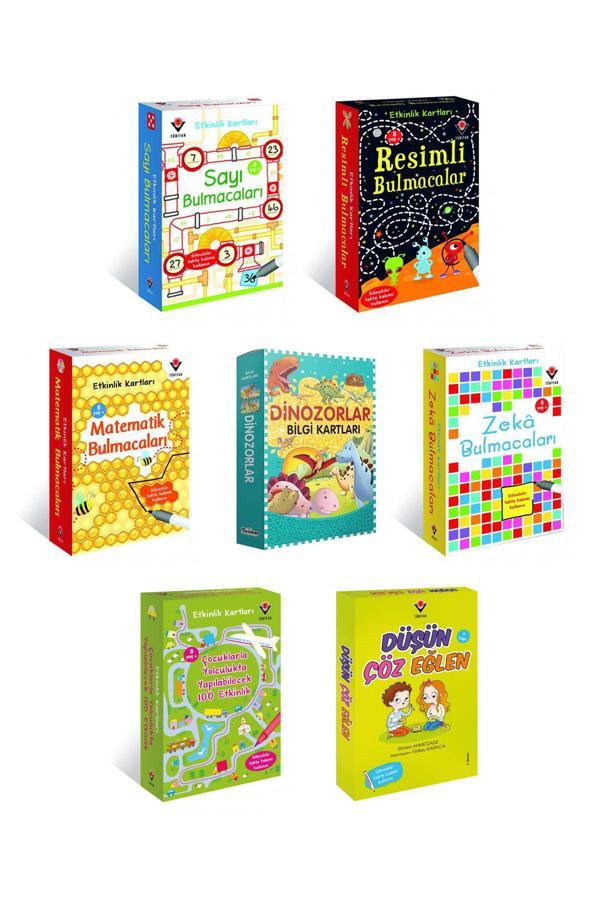 Etkinlik Kartları Zeka Bulmacaları Dinozorlar Matematik Bulmacaları Sayı Bulmacaları Resimli Bul 7Li - Tübitak Yayınları - Image 1