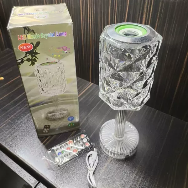 Kristal Masa Lamba RGB Bluetooth Hoparlörlü Gece Lambası HX-222 (5060) - Image 1