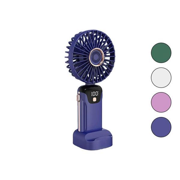LED GÖSTERGELİ TYPE-C ŞARJLI MİNİ EL FANI SABİT BAŞLIK 5-KADEME HIZ TELEFONLUKLU M.ÜSTÜ AYAK VANTİLATÖR (5060) - Image 1