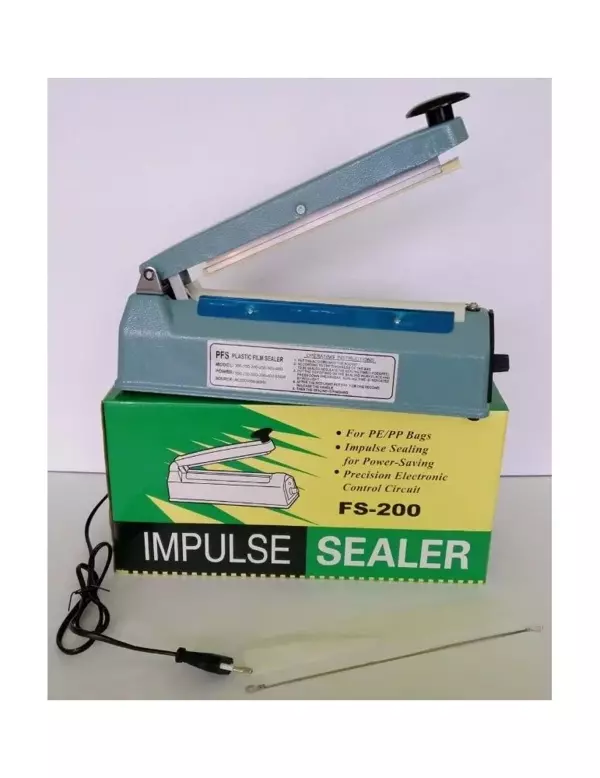 20Cm  Metal Gövde Poşet Ağzı Yapıştırma Kapatma Makinası FS-200 (5060) - Image 1