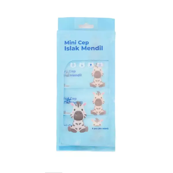Mini Cep Islak Mendil Günlük Pratik 8'li Paket (5060) - Image 1