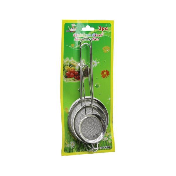 3PCS SET  MİNİ= 5-7-8CM TEL SÜZGEÇ METAL ÇERÇECE METAL SAP=8.5-10.5-10.5CM (5060) - Image 1