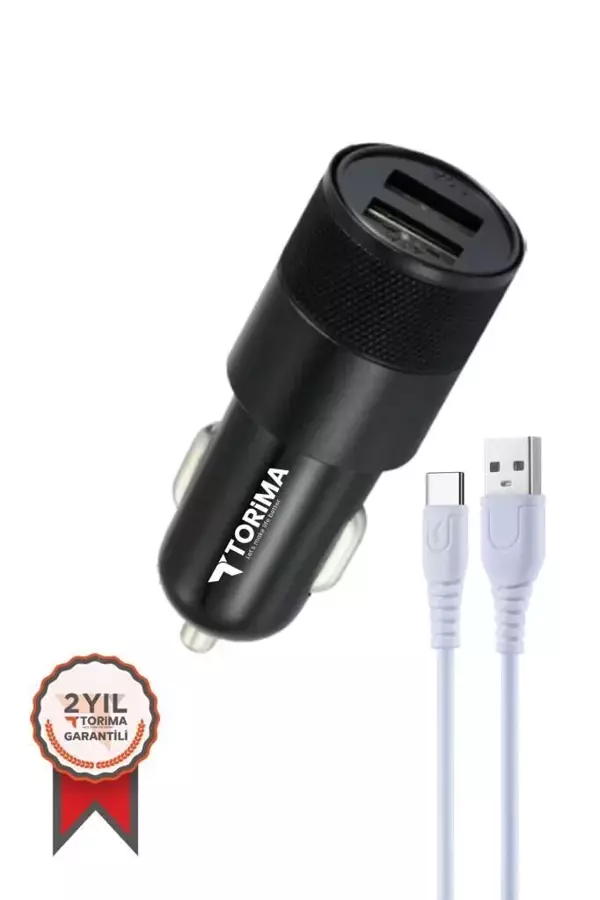 Tüm Araçlara Uyumlu Araba Çakmaklık Çift USB Girişli Oto Şarj Aleti Soketi (5060) - Image 1