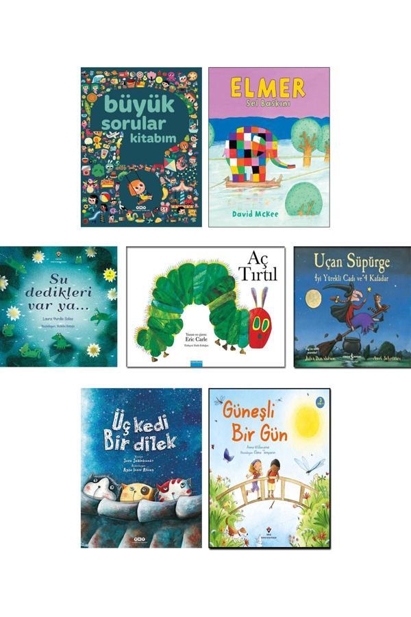 Büyük Sorular Kitabım Elmer Su Dedikleri Var Ya Aç Tırtıl Uçan Süpürge Üç Kedi Bir Dilek Güneşli Bir - Yapı Kredi Yayınları - Image 1