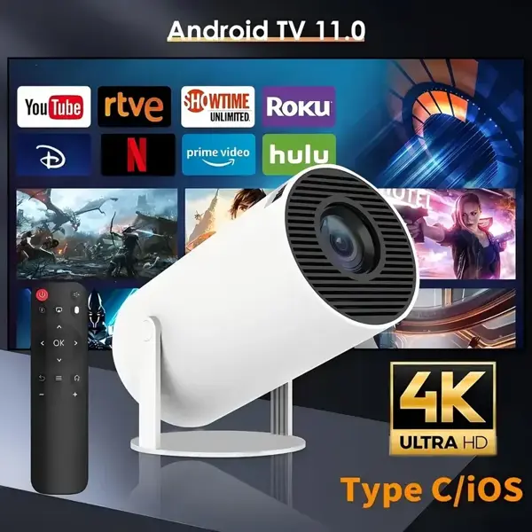 HY300 Full HD Android Taşınabilir Mini Projeksiyon Cihazı (5060) - Image 1