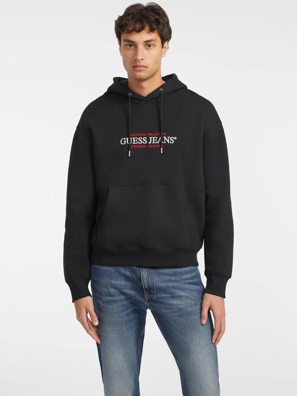 Guess Jeans Erkek Siyah Sweatshirt M4YQ23K9V31-JBLK - Image 1