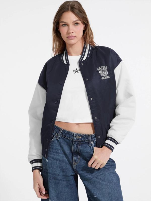 Guess Jeans Kadın Lacivert Bomber Ceket W5YL15WHAA2-A71W - Image 1