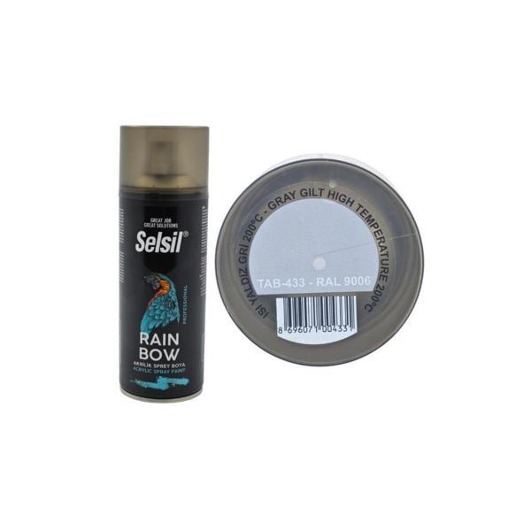 Selsil Rainbow Sprey Boya 400 Ml Isı Yaldız Gri 200c - Image 1