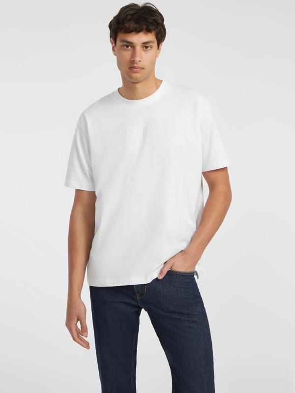 Guess Jeans Erkek Beyaz Oversize Fit T-Shirt M4YI44K8FQ4-G011 - Image 1