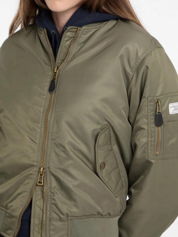 Guess Gj Bomber Kadın Haki Bomber Ceket W5RL81WHAA2-G8EV - Image 1