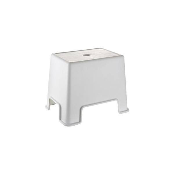 Çelik Ayna Lüx Banyo Taburesi Çok Amaçlı Tabure 128-Beyaz - Image 1