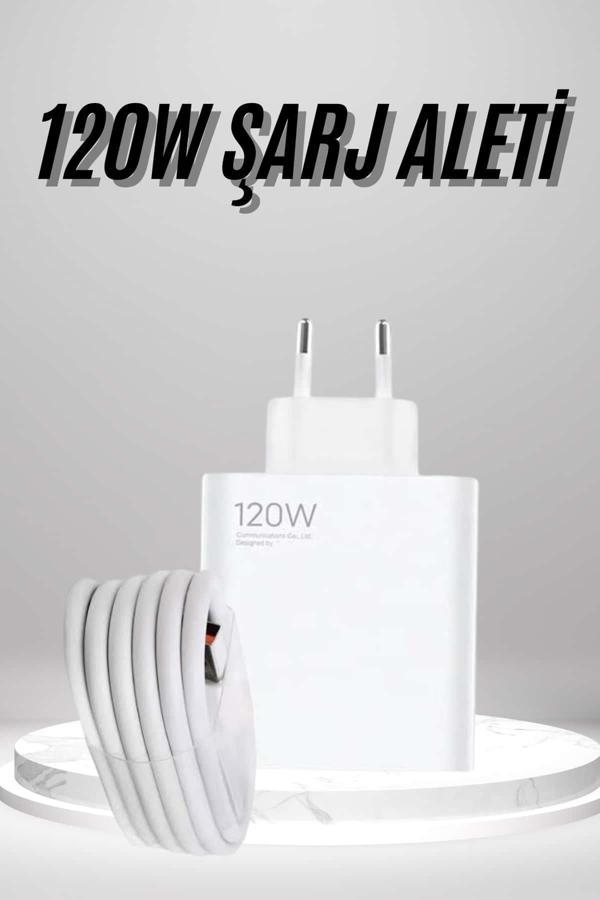 Type C Yüksek Hızlı Şarj Aleti Beyaz 120W Ultra Uzun Ömürlü - Image 1