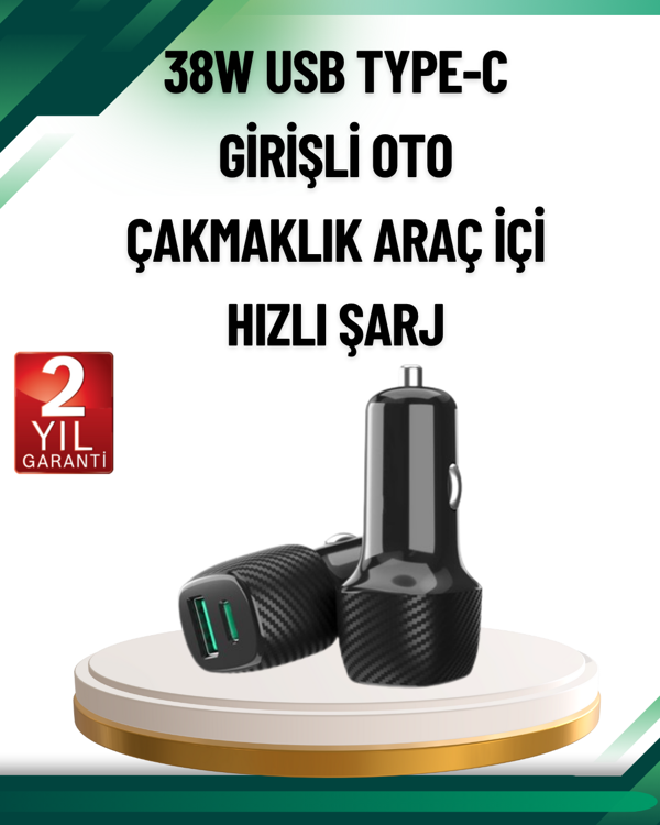 3A Güç Kapasiteli USB & Type-C Çakmaklık Şarj Adaptörü - Image 1