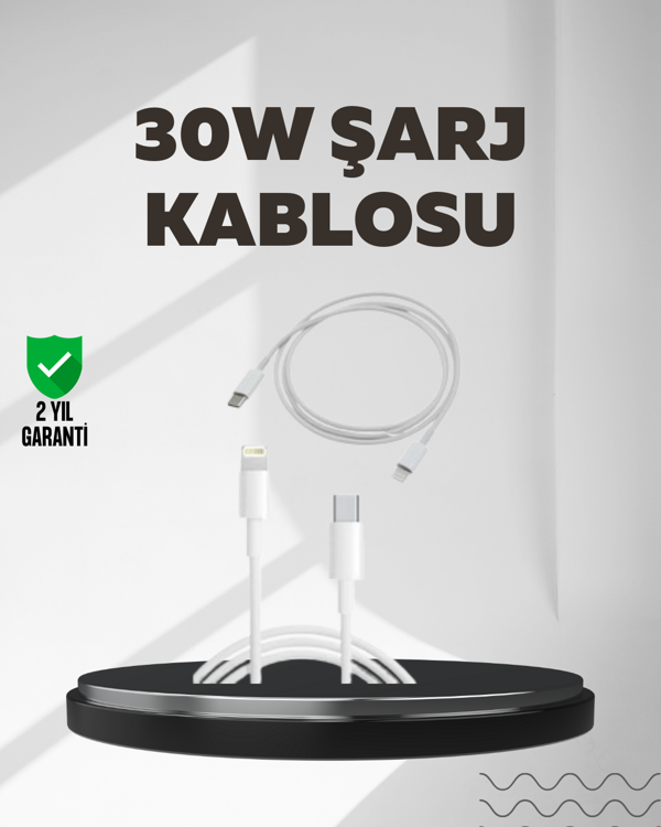 Yüksek Saflıkta Bakır Çekirdekli 30W Hızlı Şarj Kablosu - Image 1