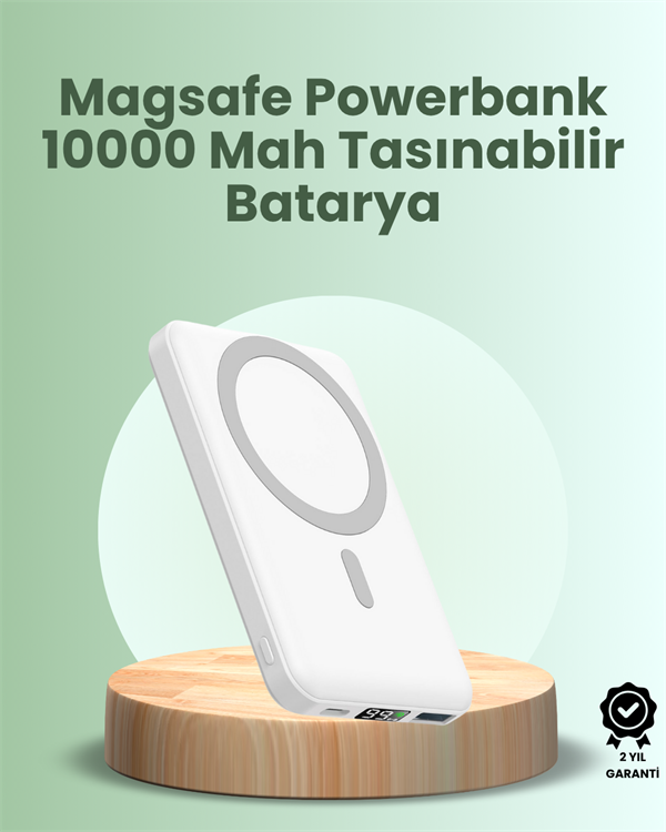 Ultra İnce Manyetik Powerbank – Hızlı Şarj, Güçlü Tutuş, 10000 mAh Kapasite - Image 1
