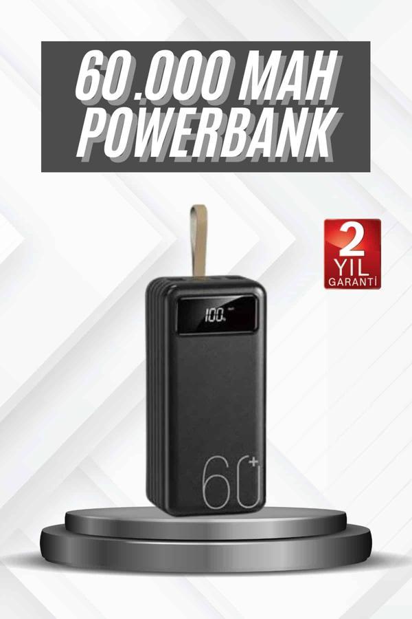 Hızlı Şarj 4 Çıkışlı Powerbank 60.000 Mah Taşınabilir Dijital Göstergeli - Image 1