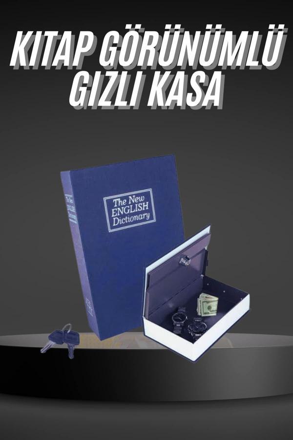 Kilitli Gizli Kasa Sözlük Kumbara Kitap Sözlük Görünümlü 18cm - Image 1
