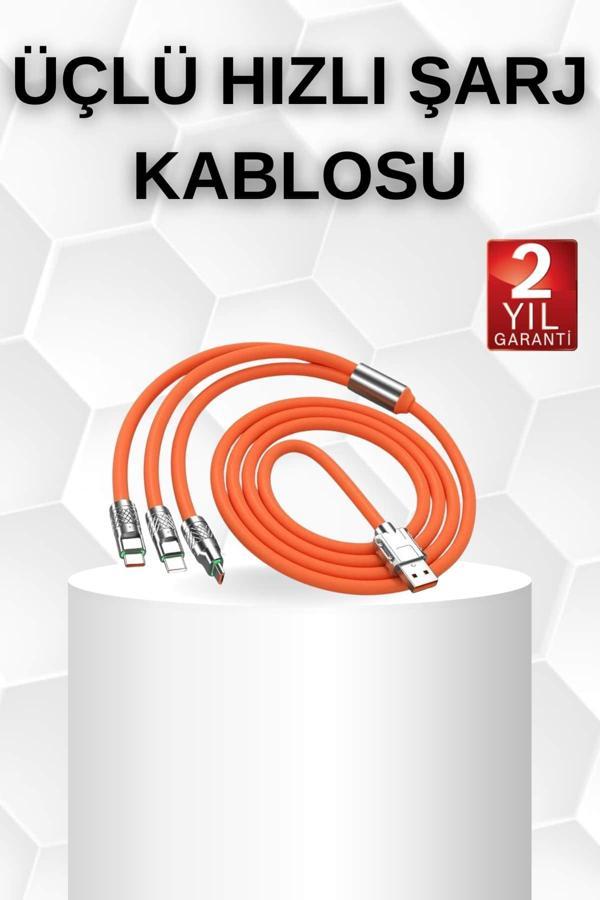 Android ve İOS Uyumlu 180 Derece Type-c Şarj Kablosu - Image 1