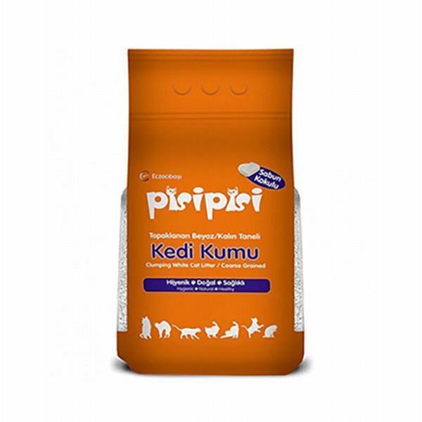 Pisipisi Sabun Kokulu Topaklanan Kalın Taneli Bentonit Kedi Kumu 2x10 Kg - Image 1