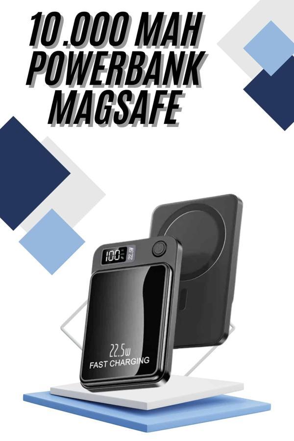 Magsafe Powerbank 10.000 mAh 22.5 Watt Hızlı Şarj Göstergeli Kablosuz Taşınabilir Şarj - Image 1
