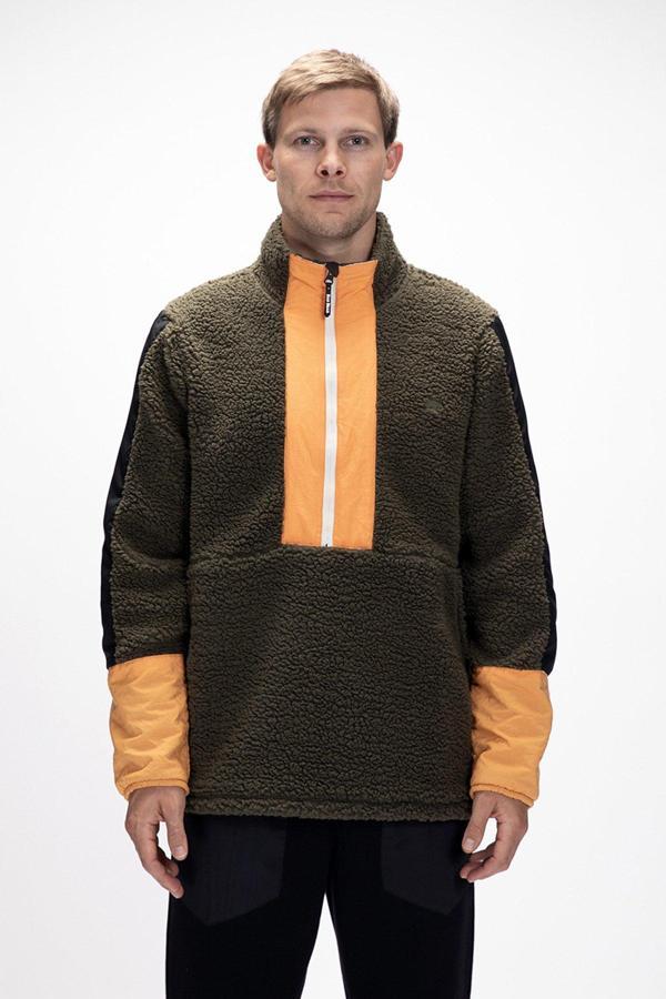 Bomb Soluk Yeşi̇l Yarım Fermuarlı Erkek Polar - Image 1