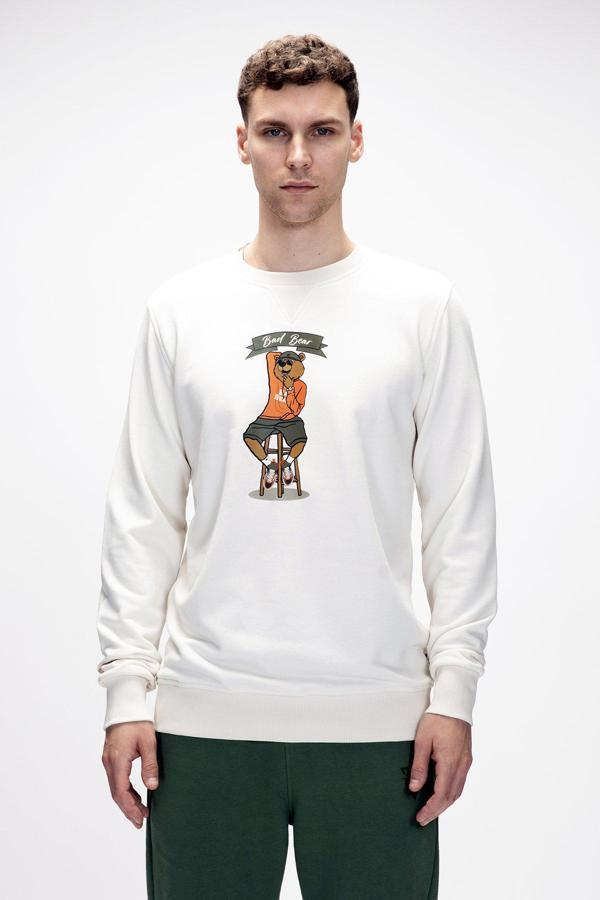 Acme Marshmallow Erkek Baskılı Sweatshirt - Image 1