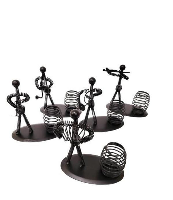 Dekoratif Metal Adam Müzisyen Kalemlik - Image 1