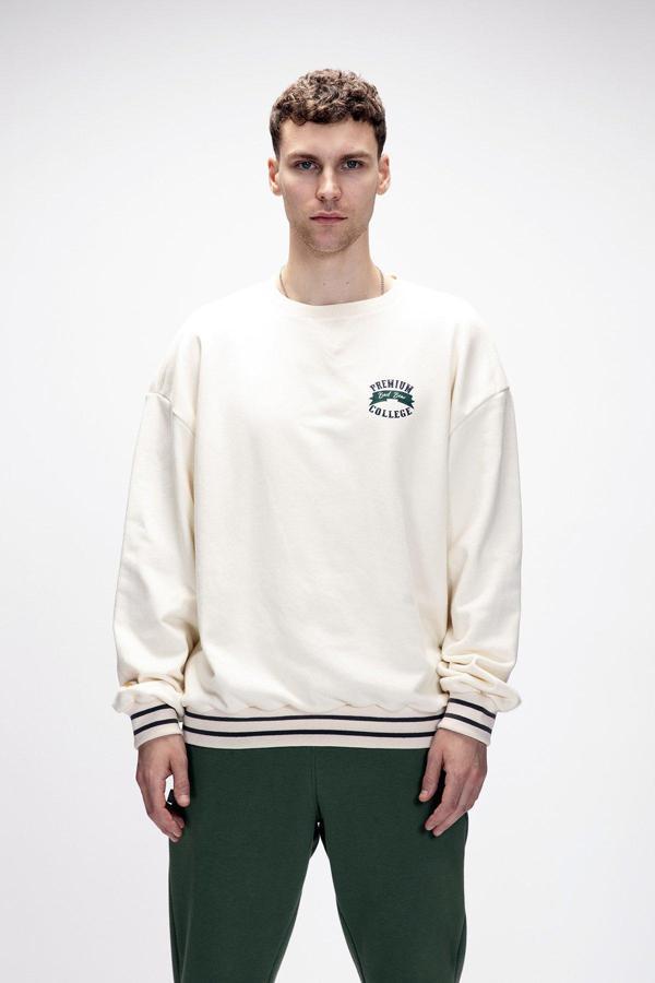 Vecna Marshmallow Oversize Erkek Baskılı Sweatshirt - Image 1