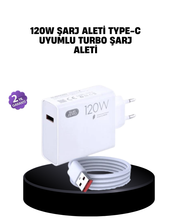 120W Mi Turbo Destekli Hızlı Şarj Cihazı Type-C Uyumlu Akım Korumalı - Image 1