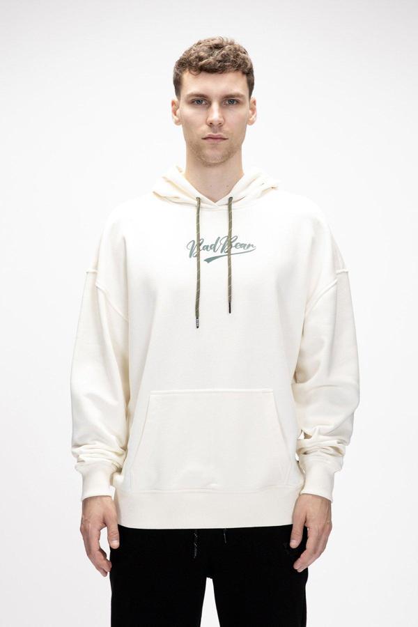 York Marshmallow Kapüşonlu Oversize Erkek Baskılı Sweatshirt - Image 1