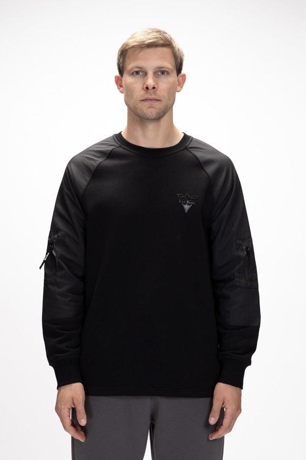 Hill Si̇yah Crewneck Erkek Sweatshirt - Image 1