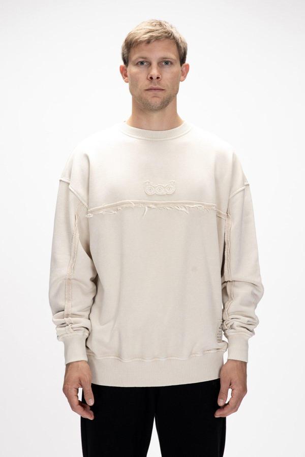 Vex Bej Oversize Erkek Sweatshirt - Image 1