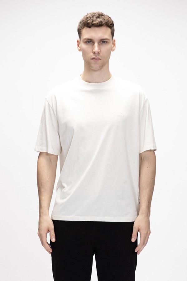 Collage Beyaz Basic Erkek T-Shirt - Image 1