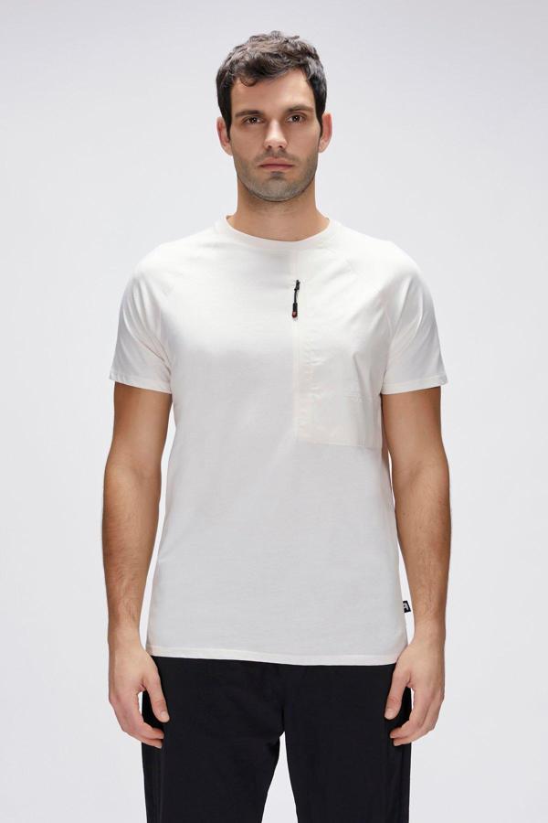 Simon Beyaz Erkek Baskılı Tişört - Image 1