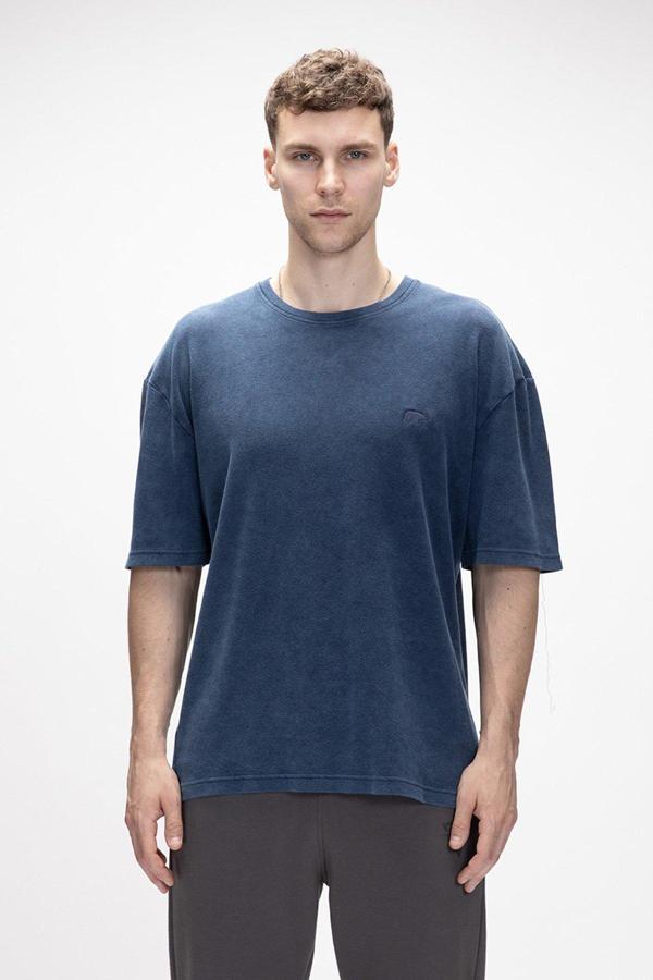 Wild İndigo Baskılı Erkek T-Shirt - Image 1