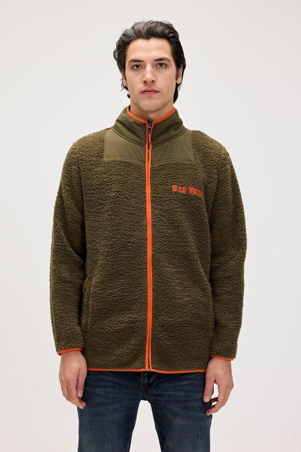 Galvin Haki Erkek Full-Zip Polar Sweatshirt - Image 1