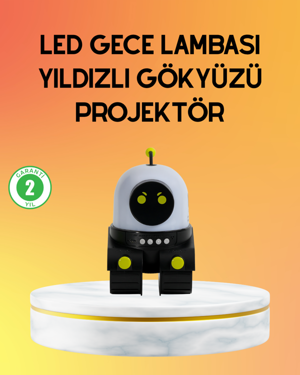 Taşınabilir Lityum Bataryalı Led Gece Lambası ve Projektör - Image 1