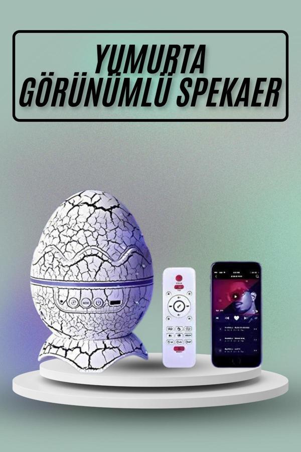 Yumurta Görünümlü Masa ve Gece Lambası Renk Değiştirebilen Projektör - Image 1