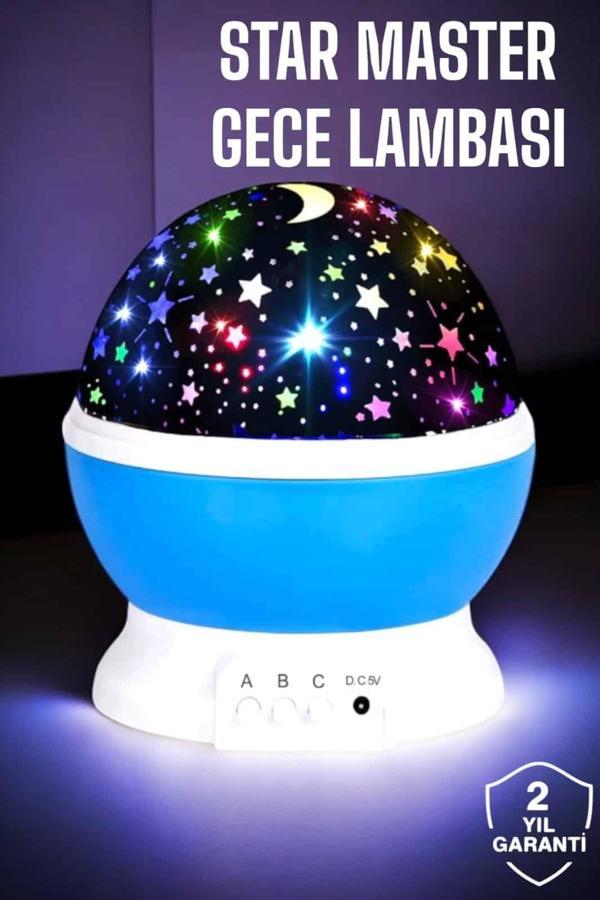 Yıldızlı Gökyüzü Projeksiyon Gece Lambası Hareketli Işık Şovu - Image 1