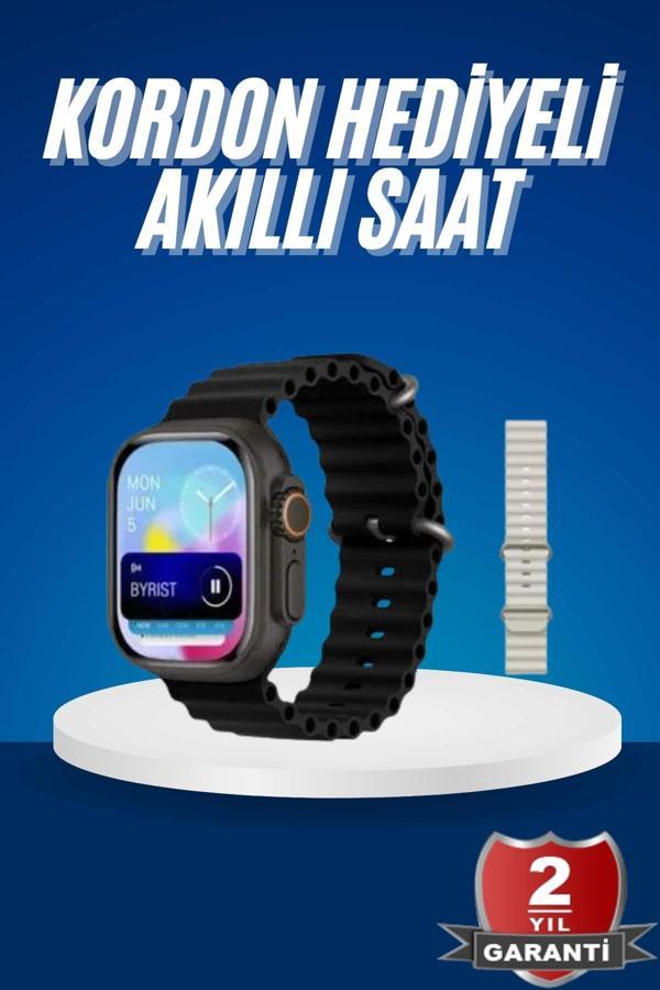 Ultra Akıllı Saat 49 Mm Çift Kordonlu Arama Cevaplama Bluetooth Bağlantılı - Image 1