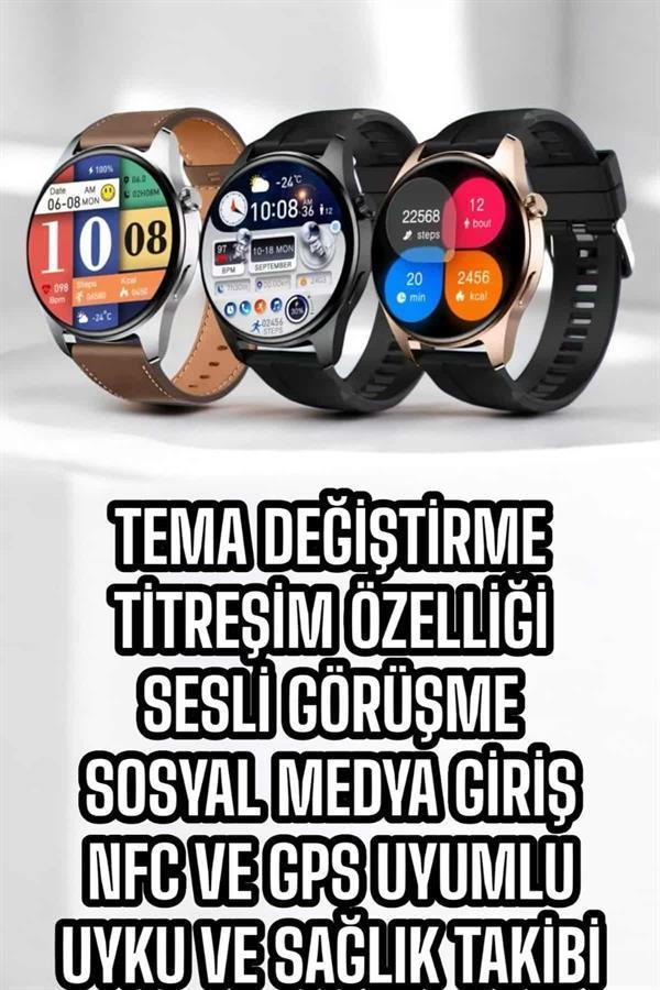 Akıllı Saat Tema Değiştirme Titreşimli Bluetooth Bağlantılı NFC Ve GPS Uyumlu - Image 1