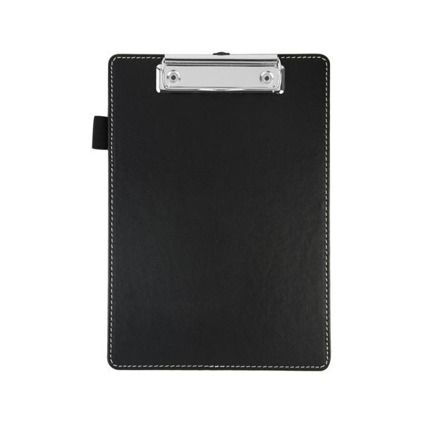Sekreterlik,A5 Küçük Boy,Kapaksız,A5 Clipboard Vegan Suni Deri,17,5x24,5 cm.,Siyah - Image 1